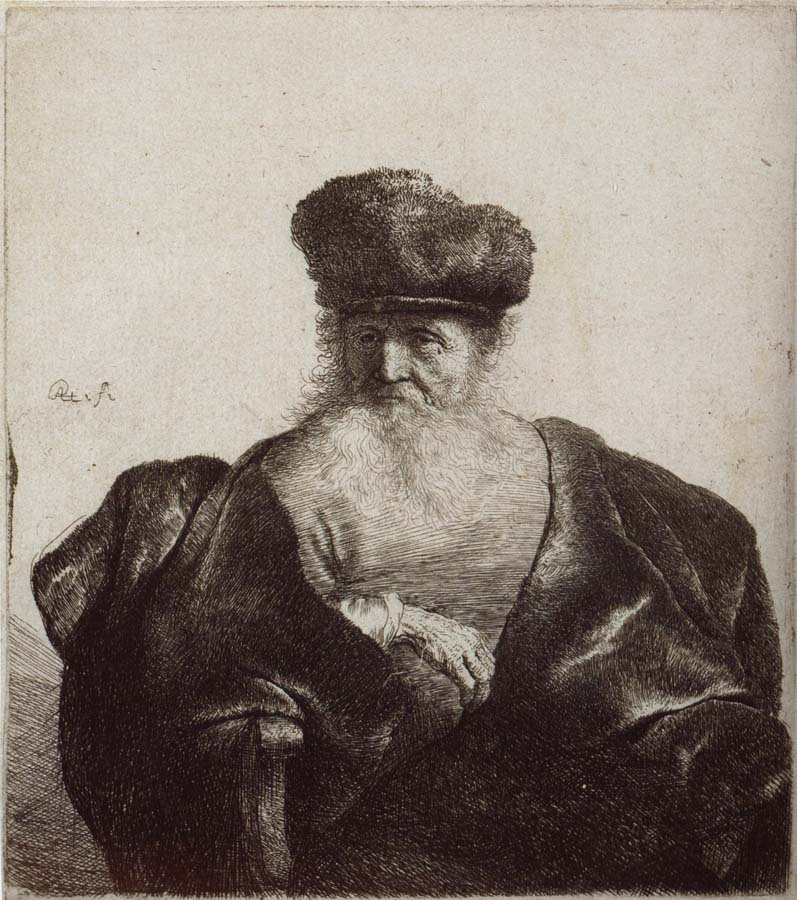 Old Man with Beard,Fur Cap and Velvet Cloak